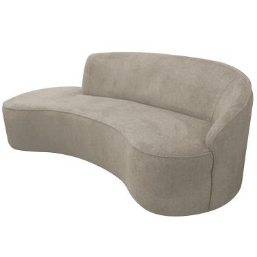 Imagem de Sofá Curvo 02 Lugares 150cm Eron Braço Esquerdo Suede Camurça Bege - Nexta Casa