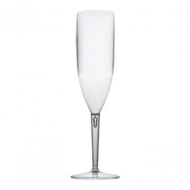 Imagem de Taça para Champanhe Acrílica 180ML 22CM Kit com 10 Unidades Transparente Higipack