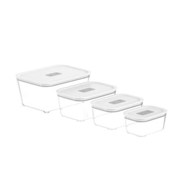 Imagem de Kit de Potes Herméticos de Vidro 4 peças OU linha Fresh Lock