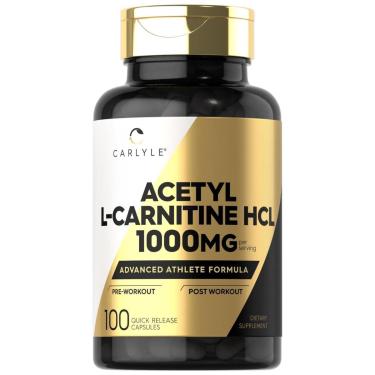 Imagem de Suplemento Carlyle Acetil L-Carnitina HCL Cápsulas 1000mg 10-Unissex