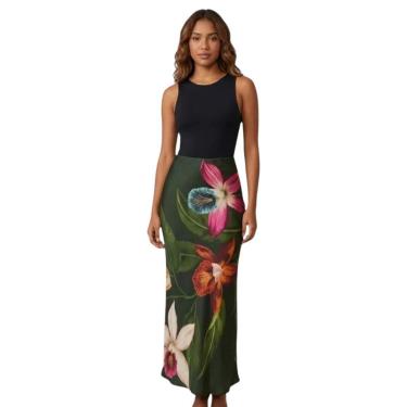 Imagem de Saia Maxi Farm Rio Orquideas-Feminino