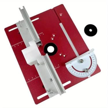 Imagem de Placa De Inserção De Alumínio Para Mesa De Tupia Com Guia De Esquadria