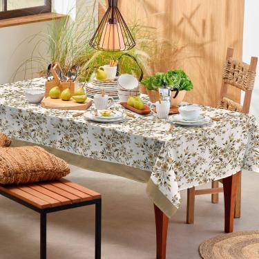 Imagem de Toalha de Mesa Retangular Mesa Basic 55% Algodão e 45% Poliéster 1,40M X 2,10M 1 Peça Coffe Bege Bege Teka