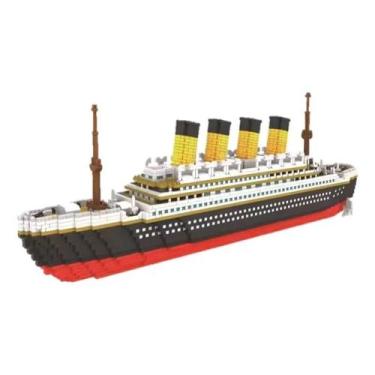 Imagem de Quebra Cabeça Titanic Mini Tijolo 3D Bloco Brinquedo 3800 Pç - Pool, P