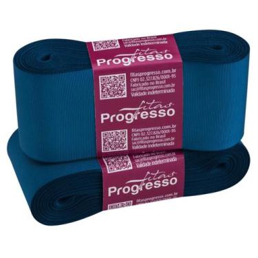 Imagem de Fita de Gorgurão Progresso 50mm Nº12 c/ 10 Metros Azul Turquesa