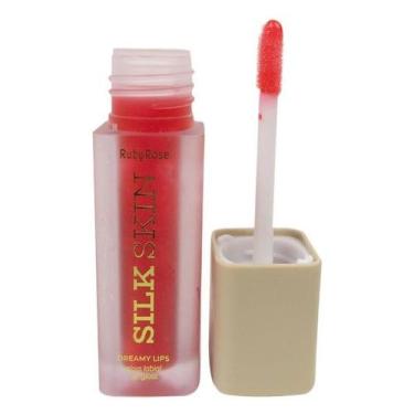 Imagem de Gloss Labial Dreamy Lips Silk Skin Red Shimmer Ruby Rose