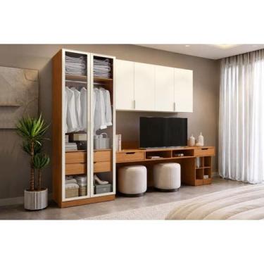 Imagem de Quarto Modulado Casal 10 Peças Liga QM41 Of White Kappesberg