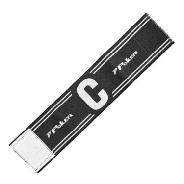 Imagem de Braçadeira de Capitão Bracadeira Elastica Capitao - Preto Preto para Liderança em Jogo com Ajuste por Tiras de Contato