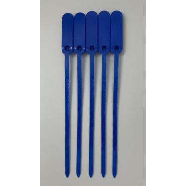 Imagem de 500 Lacres de Segurança Numerados 16cm Azul - Congratulations Store