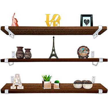 Imagem de Kit Jogo 3 Prateleiras De Parede Zurique Mdf 60cm x 15cm Branca/Villandry