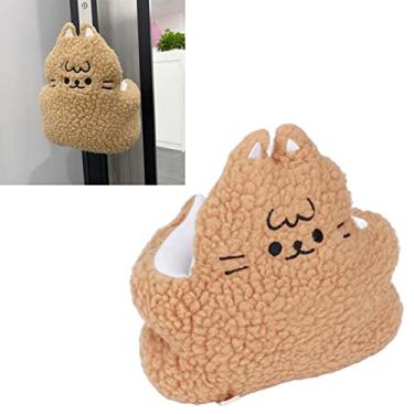 Imagem de Rolha de porta de brinquedo de pelúcia, rolhas de porta de bebê bonito boneca de desenho animado anticolisão anti-pinçamento mão rolha de porta de brinquedo de pelúcia para porta de(gato marrom)