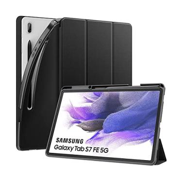 Imagem de Webookers WB, Capa Para Tablet Samsung Galaxy Tab S7 FE de 12.4” polegadas (SM-T730/T736B) 2021 WB - Auto hibernação, suporte para leitura, compartimento para S-Pen. (Preto)