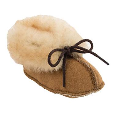 Imagem de Minnetonka Bota de pele de carneiro genuína (infantil), Bronzeado dourado, 3 Infant