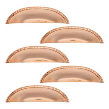 Imagem de 5 Puxador Armário Colonial Meia Lua Concha Bronze Ouro Velho (Rose Gold)