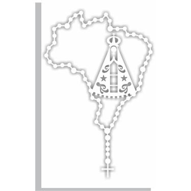 Imagem de Adesivo Mapa de Nossa Senhora Aparecida Branco M