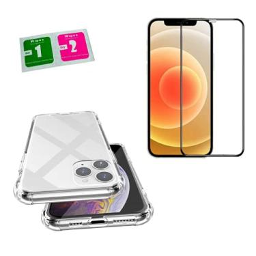 Imagem de Kit Capa Antishock + Película Vidro 9D Compatível iPhone 12 Pro 6.1"