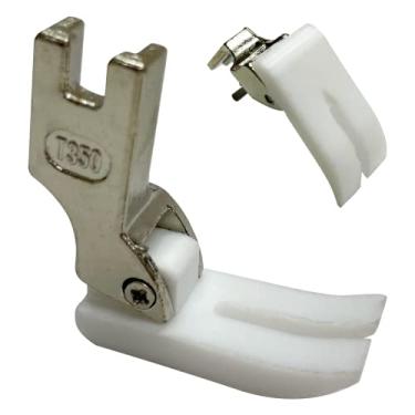 Imagem de Kit 10 Calcador de Teflon Para Reta Industrial T350 Atacado Pé Deslizante para Maquinas Convencionais e eletrônicas