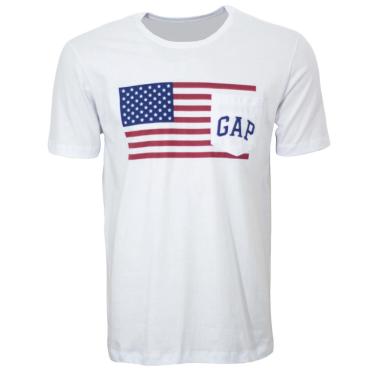Imagem de Camiseta gap Flag Pocket Branca Masculina