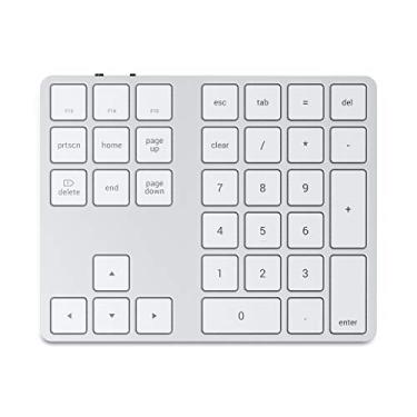 Imagem de Satechi Teclado Numérico Estendido Bluetooth – Teclado numérico fino e recarregável de 34 teclas – Compatível com MacBook Pro/Air M2 2022, iPad Pro M1 2021, iMac/iMac Pro, Mac Mini (Prata)