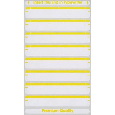 Imagem de MACO Etiquetas de pasta de arquivo amarelas, 248 por caixa (FF-L3)