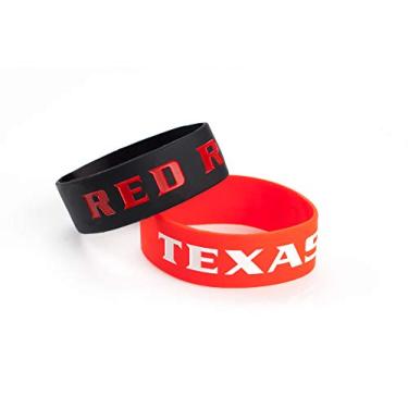Imagem de Pulseira de borracha de silicone NCAA Texas Tech Red Raiders, pacote com 2