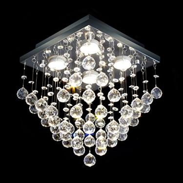 Imagem de Lustre De Cristal Original Plafon Quadrado 28X28X35Cm - Jp Hakone 28