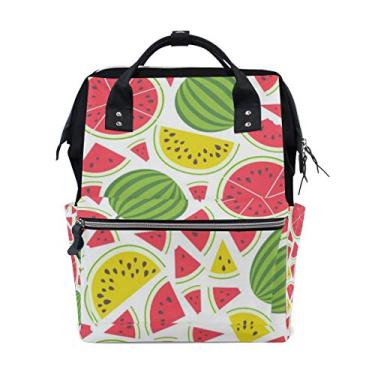 Imagem de ColourLife Mochila para fraldas várias melancias casual Daypack multifuncional para fraldas