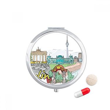 Imagem de Porta-comprimido de arquitetura alemã Berlim com compartimento para armazenamento de medicamentos