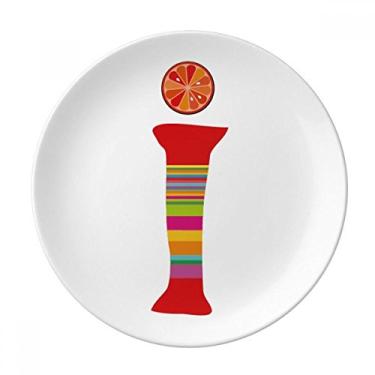 Imagem de I Alfabeto Laranja Frutas Linda Prato Decorativo Porcelana Salver Prato de Jantar