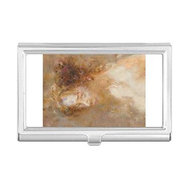 Imagem de Porta-cartões de visita com pintura a óleo XJJ Side Beauty