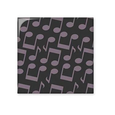 Imagem de Notas musicais roxas escuras, azulejo de cerâmica preto, brilhante para banheiro, cozinha, parede