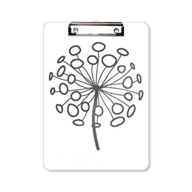 Imagem de Plantas ornamentais de flor dente-de-leão prancheta pasta, bloco de escrita A4