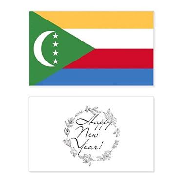 Imagem de Bandeira nacional das Comoros, país da África, ano novo, festival, cartão de felicitações, mensagem de abençoamento presente