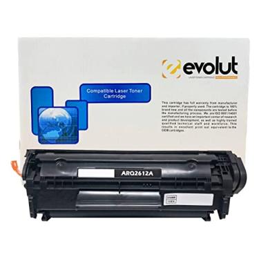 Imagem de Toner Compatível para Q2612A 2612 12A Marca Evolut para 1020 1022 1022n 1022nw 3020 3050n 3052 M1005 M1319f Preto 2.000