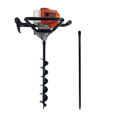 Imagem de Perfurador de Solo a Gasolina 52cc 2,5HP com Broca 80x10cm + Extensão 100cm Carbon Fak