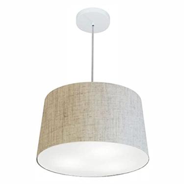 Imagem de Lustre Pendente Cone Cúpula Tecido 30/45x40, Vivare Iluminação, Pendente4156 RST, Rustico Bege, Médio