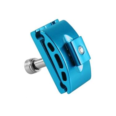 Imagem de kowaku Cabeça do selim da bicicleta liga de alumínio cabeça do selim da bicicleta parafuso tubo do assento pós sela cabeça para esportes ao ar livre, azul