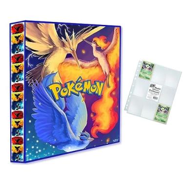 Imagem de Álbum Pokémon Pasta tipo Fichário para Cards - Pássaros Lendários + 10 folhas plasticas de 9 bolsos YES