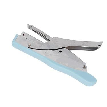 Imagem de Grampeador Manual, Grampeador Pequeno Com Núcleo de Metal Multiuso Superfícies Acetinadas Práticas para Escola (Azul)
