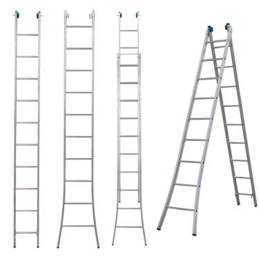 Imagem de Escada Alumínio 3 Em 1 Extensiva 2 X 10 - 20 Degraus Alumasa