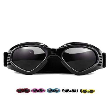 Imagem de (Black) - Dog Goggles Sunglasses UV Protective Foldable Pet Sunglasses Adjustable Waterproof Eyewear For Cat Dog Vevins