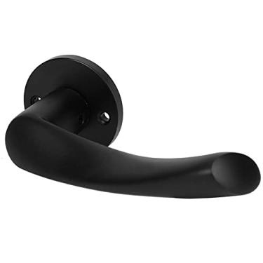 Imagem de Fechadura de Porta Portátil e de Viagem Fechadura de Maçaneta de Porta Fechadura de Porta Estilo Europeu Fechadura de Porta Silenciosa Preta Moderna Com Alça para Casa, Quarto