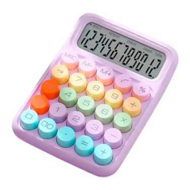 Imagem de Calculadora de Mesa Candy Colorida Simples Kawaii 12 Dígitos (Lilas)