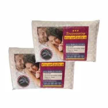 Imagem de Nipon Live Travesseiro Magnético Anti Ronco Alivia Dor (2) - Espuma, Retangular (41 cm x 61 cm), 2 Unidades