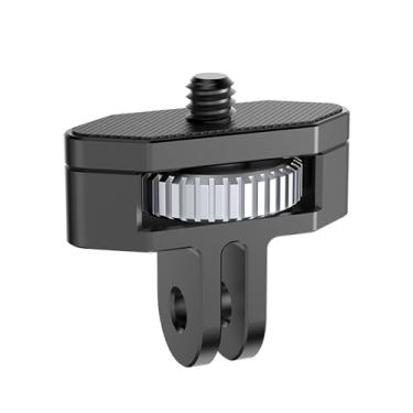 Imagem de CHICHIYANG Adaptador de metal ajustável de 360° 1/4, adaptador de câmera de liga de alumínio, peças de reposição para Insta360 ONE X2/X