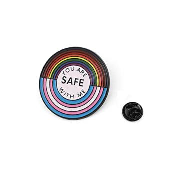 Imagem de Caiyao YOU ARE SAFE WITH ME Alfinetes de broche esmaltado, alfinetes de enfermeira, médicos, estudantes de medicina, broche de arco-íris, alfinetes esmaltados para decoração de roupas, mochila,