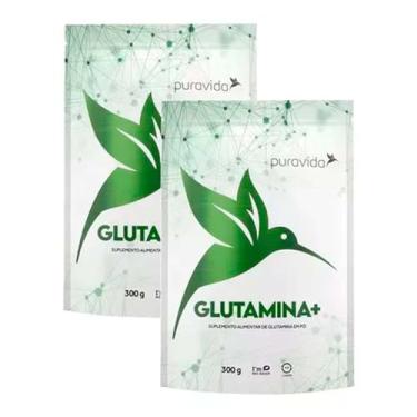 Imagem de 2x L- Glutamina Premium Vegan 300g Sabor Neutro - Pura Vida