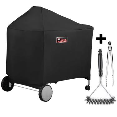 Imagem de Capa para churrasqueira a gás Kingkong 7553 | 7107 Capa para churrasqueiras a gás Weber Genesis E e S Series inclui pincel de grelha, pinças e termômetro