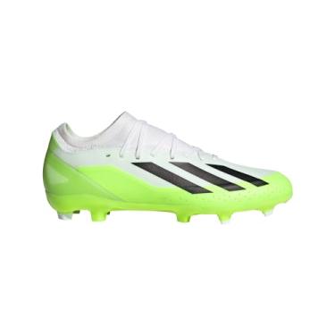 Imagem de adidas Tênis unissex adulto X Crazyfast.3 Firm Ground Closeout, Branco/Verde, 37 BR