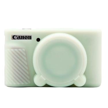 Imagem de Easy Hood SX740 Capa para câmera, SX740, capa protetora de silicone, película macia antiarranhões para câmera digital Canon PowerShot SX740/SX730 HS, verde claro